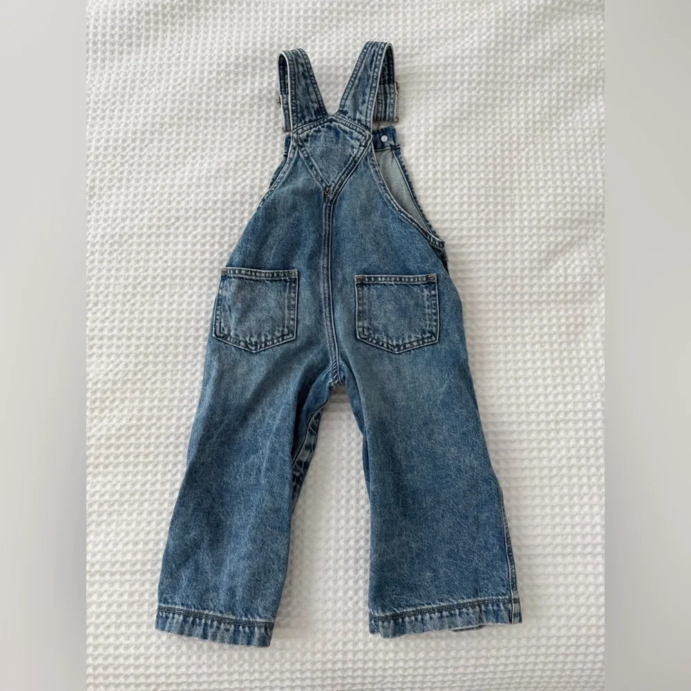 Baby Gap Wide Leg Denim Overalls 3T Toddler Girl